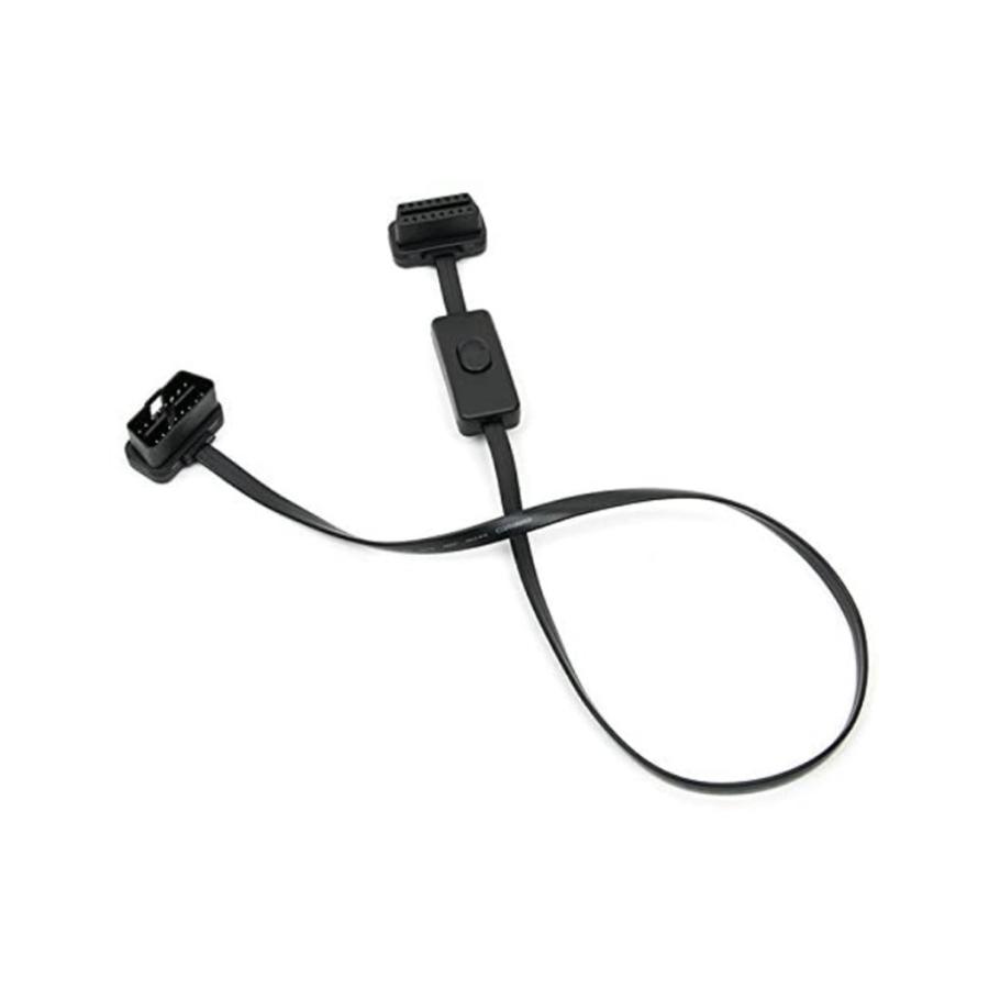 OBD2 ケーブル 延長 スイッチ付き 60cm フラット仕様 延長ケーブル