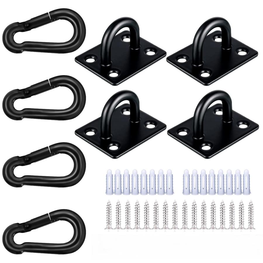 天井 フック アイプレート 4個セット 吊り下げ金具 長方形プレート