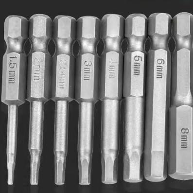 六角ビットセット 1.5mm-8mm対応 8本組 6.35mm六角軸 磁気吸着