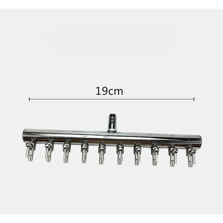 エアーコック 10分岐管 吸気口8mm ブロワ接続用 シュリンプ 金魚