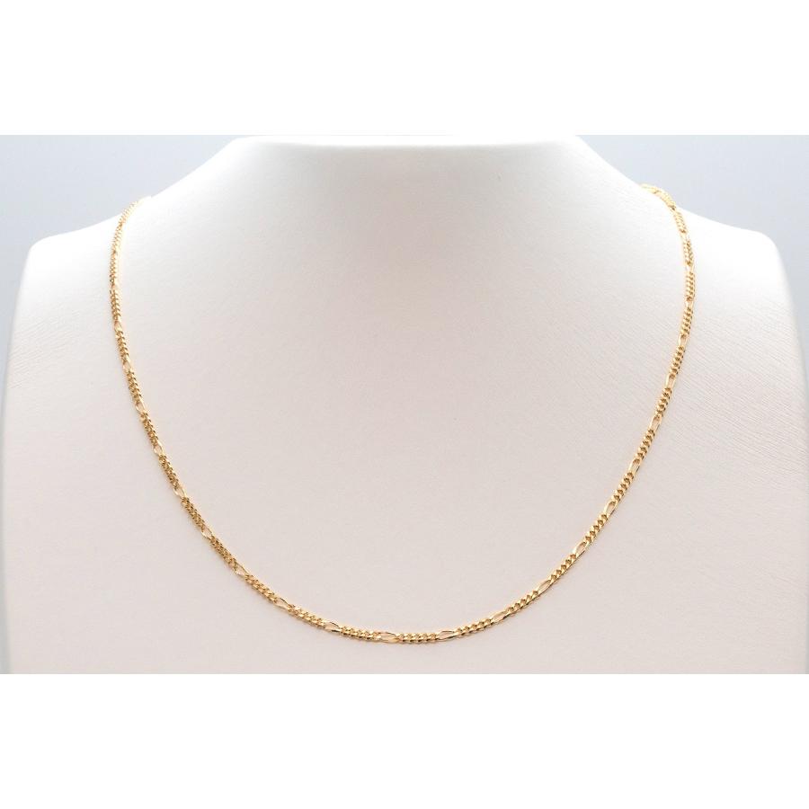 K18フィガロ0.6φ 45cm 幅2mm ネックレス ジュエリー レディース 