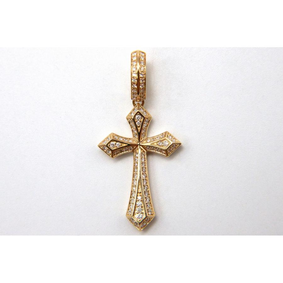 K18クロスダイヤペンダントトップ ダイヤ：0.35ct ヘッド ネックレス  