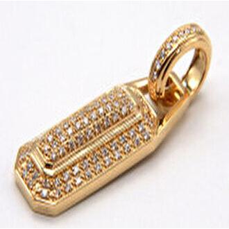 K18スクエアダヤペンダントトップ ダイヤ：0.30ct ヘッド ネックレス 