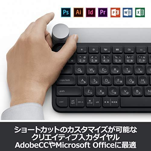 ロジクール キーボード ワイヤレス 無線 KX1000s bluetooth CRAFT Unifying Windows Mac 薄型 KX1000 国内正規品｜konintodoke｜03