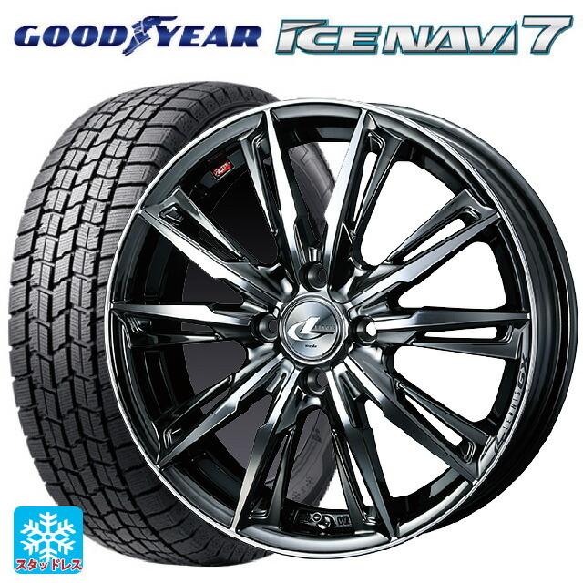 送料無料 スタッドレスタイヤホイール 4本セット 2025年製 175/60R16 82Q グッドイヤー アイスナビ7(数量限定) ウェッズ レオニス