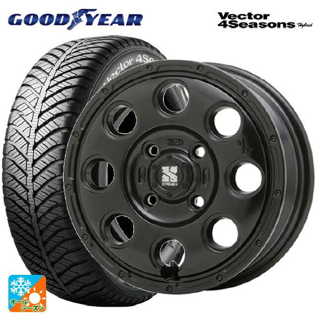 送料無料 オールシーズンタイヤホイール 4本セット 155/65R14 75H グッドイヤー ベクターフォーシーズンズ ハイブリッド エムエルジェイ