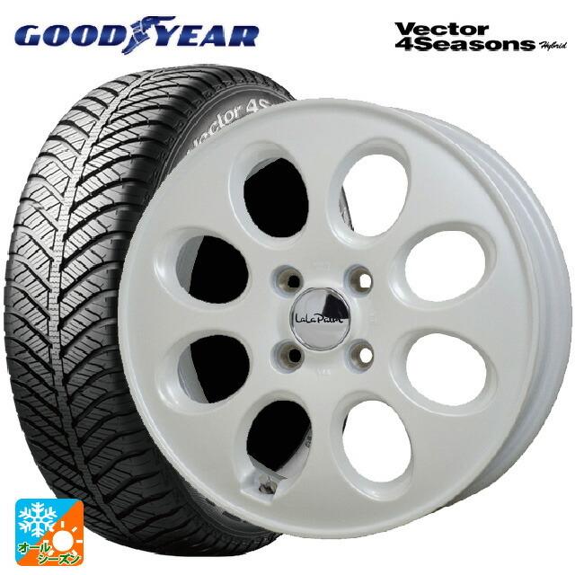 送料無料 オールシーズンタイヤホイール 4本セット 165/55R14 72H グッドイヤー ベクターフォーシーズンズ ハイブリッド ホットスタッフ