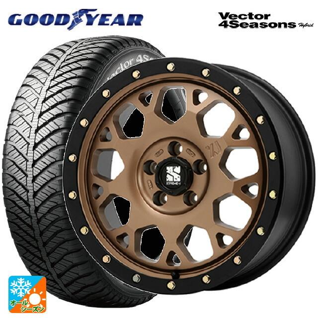 送料無料 オールシーズンタイヤホイール 4本セット 195/60R16 89H グッドイヤー ベクターフォーシーズンズ ハイブリッド エムエルジェイ