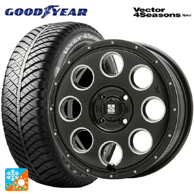 送料無料 オールシーズンタイヤホイール 4本セット 165/50R15 73H グッドイヤー ベクターフォーシーズンズ ハイブリッド エムエルジェイ