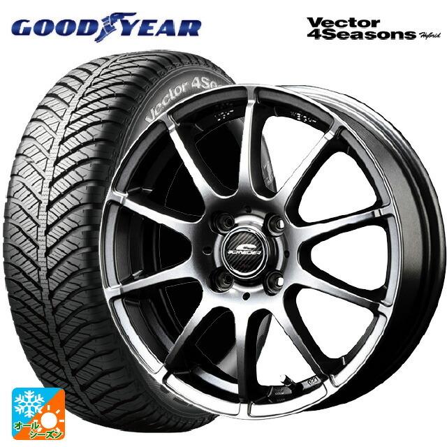 送料無料 オールシーズンタイヤホイール 4本セット 165/50R15 73H グッドイヤー ベクターフォーシーズンズ ハイブリッド エムアイディー
