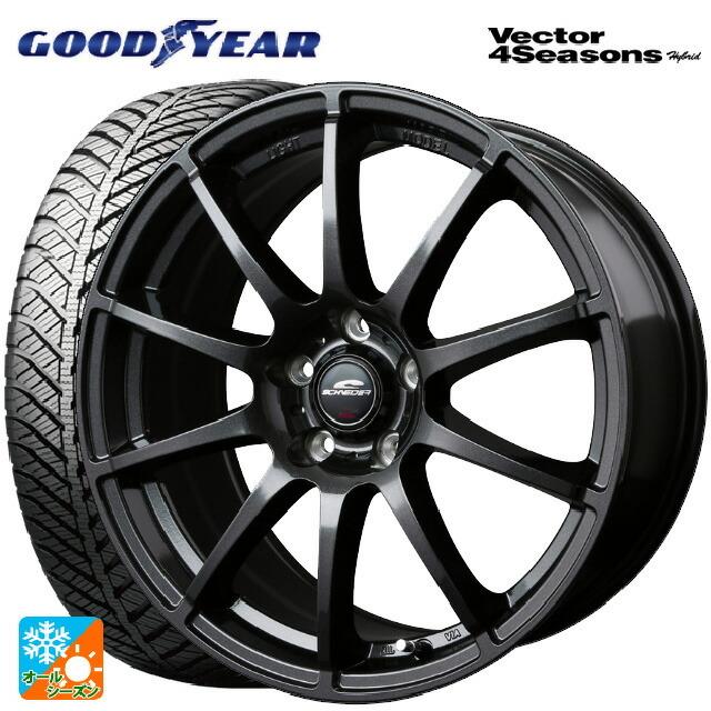 送料無料 オールシーズンタイヤホイール 4本セット 225/55R17 101H XL グッドイヤー ベクターフォーシーズンズ ハイブリッド エムアイ