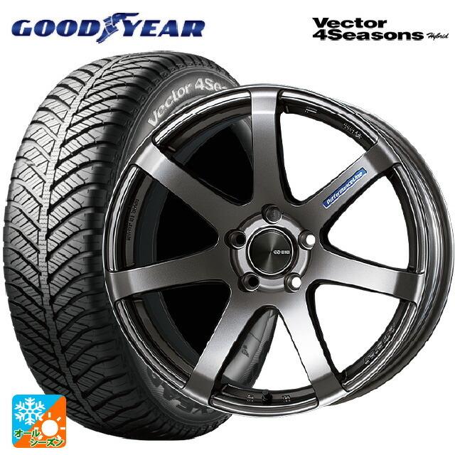 送料無料 オールシーズンタイヤホイール 4本セット 225/55R17 101H XL グッドイヤー ベクターフォーシーズンズ ハイブリッド エンケイ