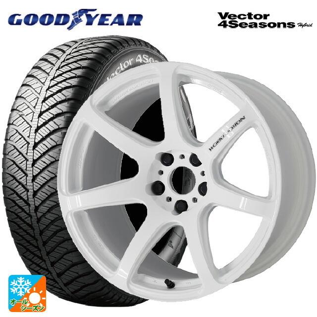 送料無料 オールシーズンタイヤホイール 4本セット 225/55R17 101H XL グッドイヤー ベクターフォーシーズンズ ハイブリッド ワーク
