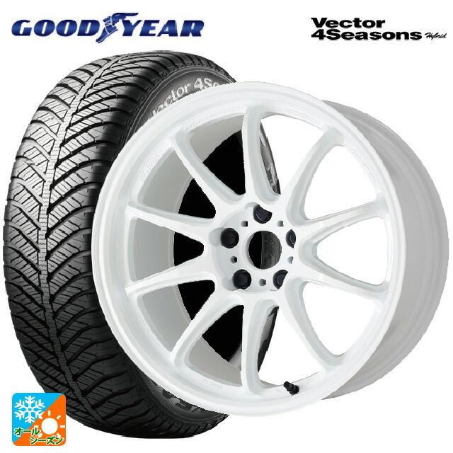 送料無料 オールシーズンタイヤホイール 4本セット 225/55R17 101H XL グッドイヤー ベクターフォーシーズンズ ハイブリッド ワーク