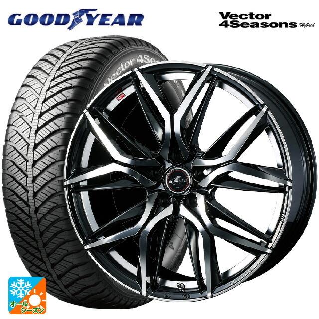 送料無料 オールシーズンタイヤホイール 4本セット 225/55R17 101H XL グッドイヤー ベクターフォーシーズンズ ハイブリッド ウェッズ