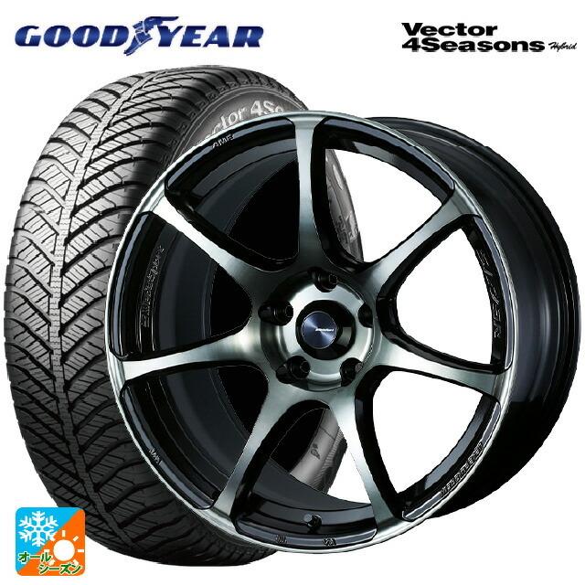 送料無料 オールシーズンタイヤホイール 4本セット 215/50R17 95H XL グッドイヤー ベクターフォーシーズンズ ハイブリッド ウェッズ
