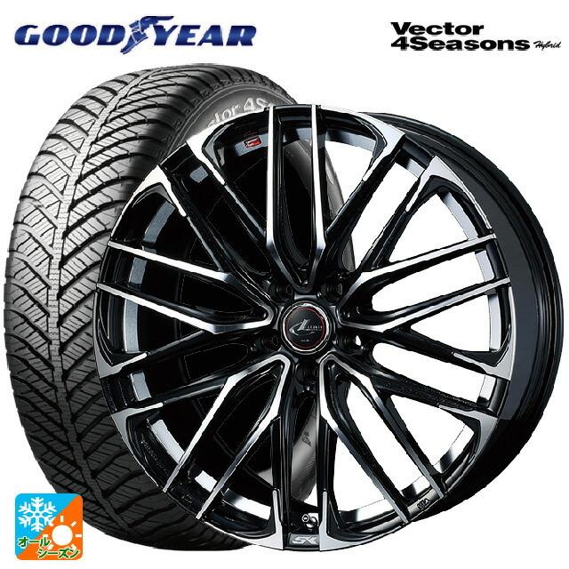 送料無料 オールシーズンタイヤホイール 4本セット 215/45R17 91H XL グッドイヤー ベクターフォーシーズンズ ハイブリッド ウェッズ