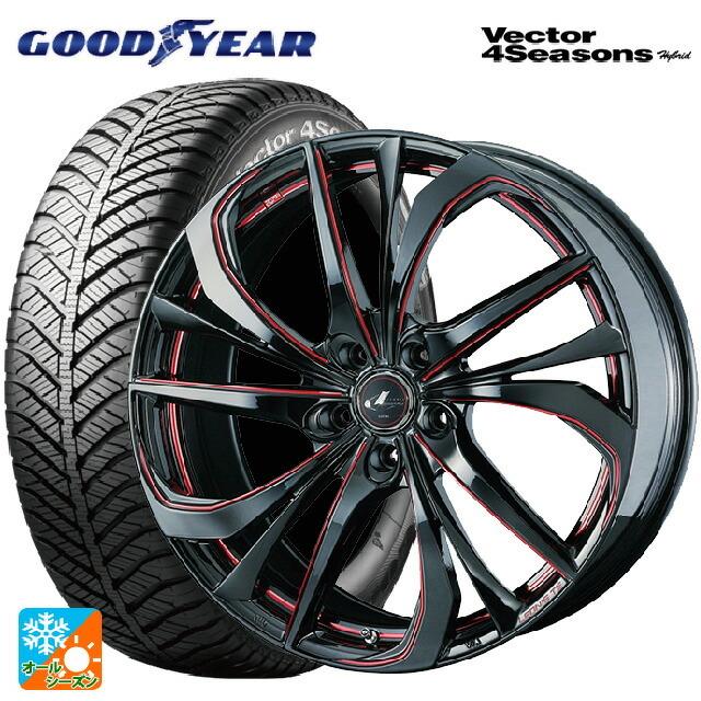 送料無料 オールシーズンタイヤホイール 4本セット 235/50R18 101H XL グッドイヤー ベクターフォーシーズンズ ハイブリッド ウェッズ