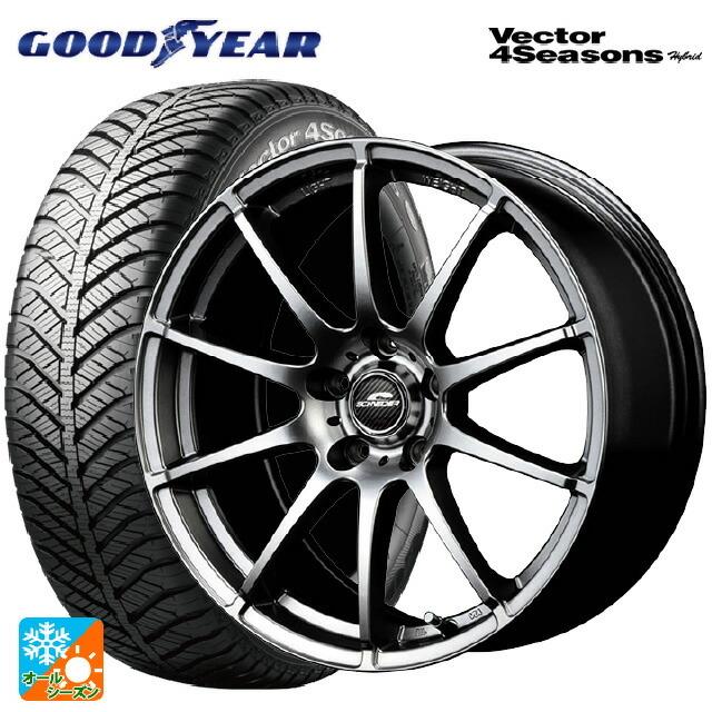 Vector（グッドイヤー） - 貨物輸送無料 オールシーズンタイヤホイール 4本仕かける 215/45R18 89H グッドイヤー ベクターフォーシーズンズ 変わり種 エムアイディー