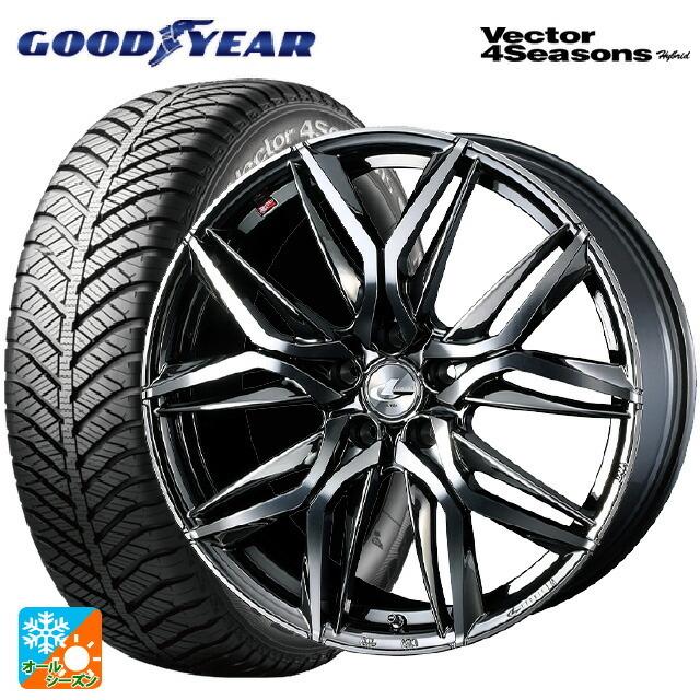 送料無料 オールシーズンタイヤホイール 4本セット 215/45R18 89H グッドイヤー ベクターフォーシーズンズ ハイブリッド ウェッズ レオニ