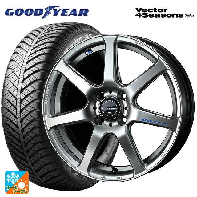 送料無料 オールシーズンタイヤホイール 4本セット 195/50R16 84H グッドイヤー ベクターフォーシーズンズ ハイブリッド ウェッズ レオニ