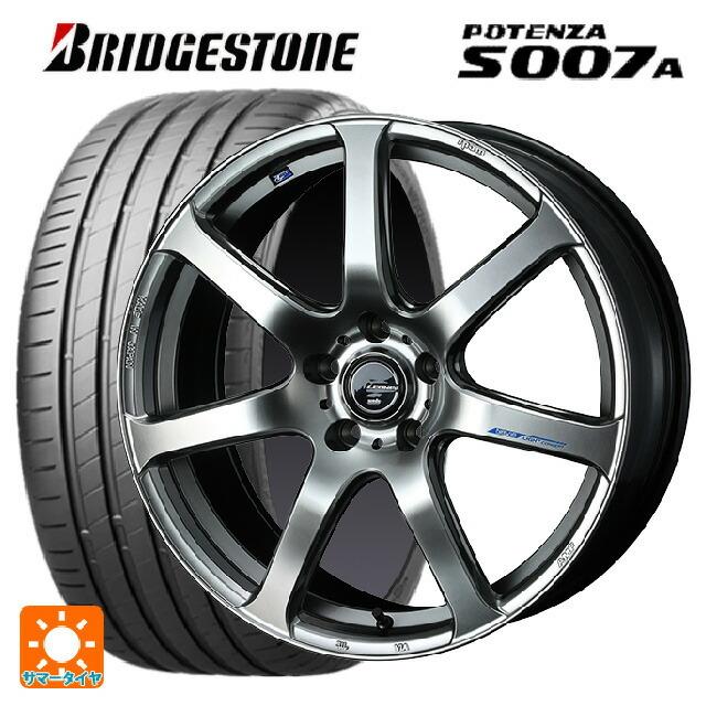 送料無料 サマータイヤホイール 4本セット 215/55R17 94W ブリヂストン ポテンザ S007A 正規品 ウェッズ レオニス ナヴィア07