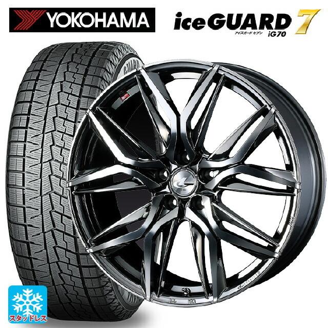 iceGUARD - 貨物輸送無料 スタッドレスタイヤホイール 4本仕かける 245/45R19 102Q ヨコハマ 内燃機関かばい立て7(IG70) ウェッズ レオニス LM 19-
