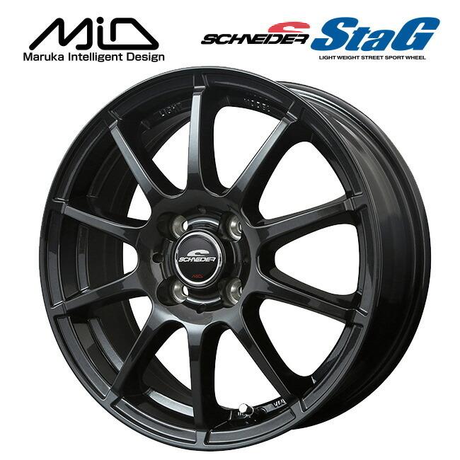 エムアイディー MID銀輪 スタッグ（寸法押さえる） # ストロングガンメタ 14×4.5 +46 4/100 新品銀輪1本