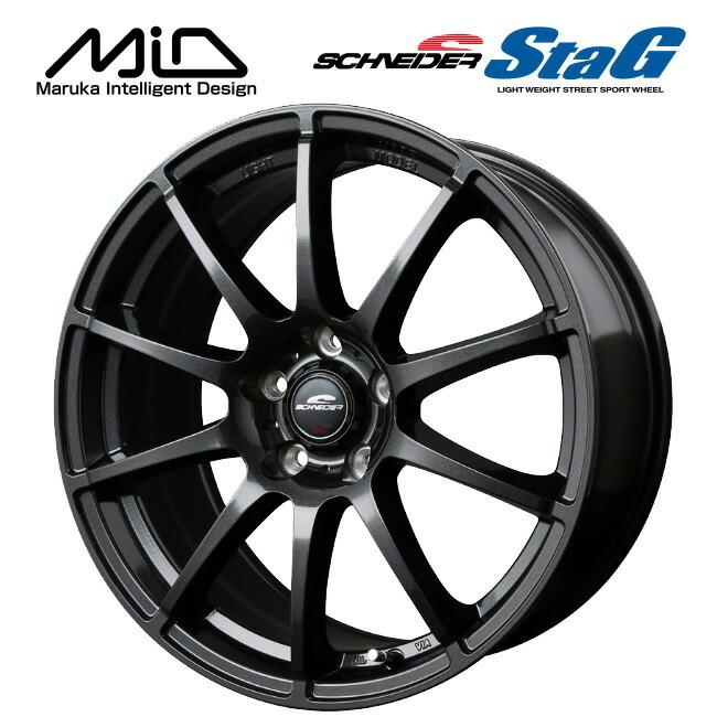エムアイディー MIDホイール スタッグ（数量限定） ストロングガンメタ 15×6 +45トヨタ平座ナット対応 5/100 新品ホイール1本