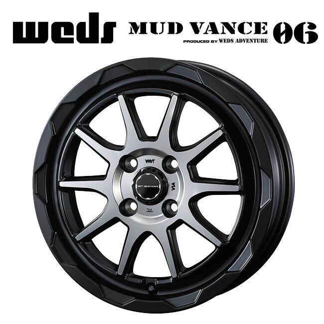 ウェッズ マッドヴァンス06 マットブラックポリッシュ 15×4.5 +45 4/100 73新品ホイール1本　
