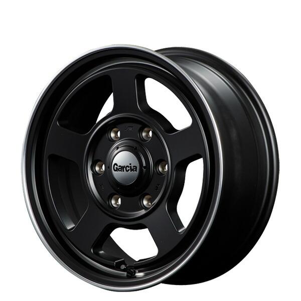 マルカサービス ガルシア シカゴ5 セミグロスブラック/ヴァーレイ+フランジポリッシュ 12×4 42 4/100 新品ホイール1本