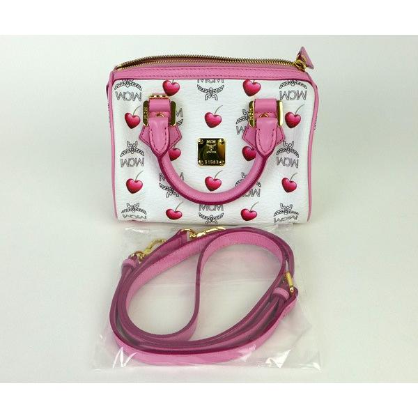 神戸の質屋】【MCM/エムシーエム】 ミニボストンバッグ ヴィセトス 白