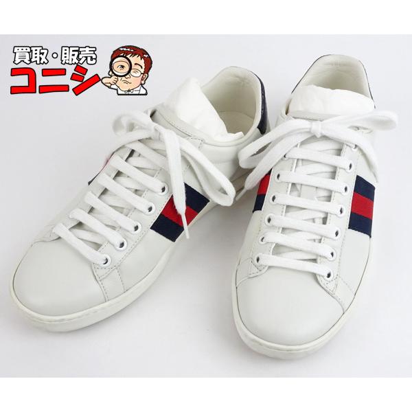 公式通販 神戸の質屋 Gucci グッチ エース ロートップスニーカー 36 23cm レザー ダークブルー レディース 送料無料 G1391y 上質風合い Www Skylanceronline Com