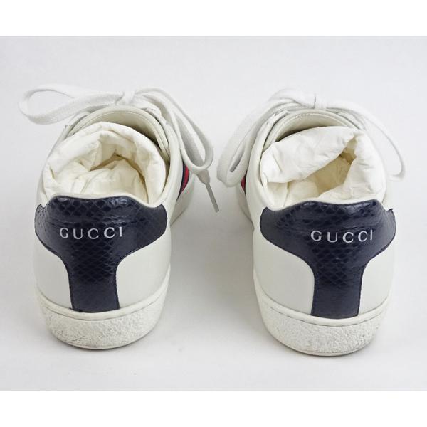 公式通販 神戸の質屋 Gucci グッチ エース ロートップスニーカー 36 23cm レザー ダークブルー レディース 送料無料 G1391y 上質風合い Www Skylanceronline Com