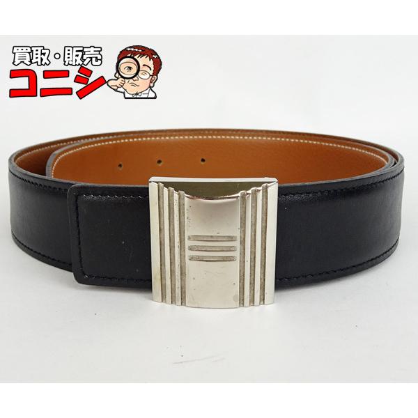 HERMES/エルメス】カデナ バックルベルト □C刻印/1999年 黒×茶