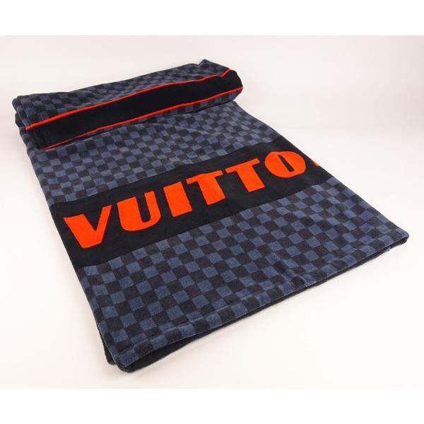 【神戸の質屋】【Louis Vuitton/ルイ・ヴィトン】ドラドゥバンダミエコバルトレース ブランケット M73393 コットン【送料無料