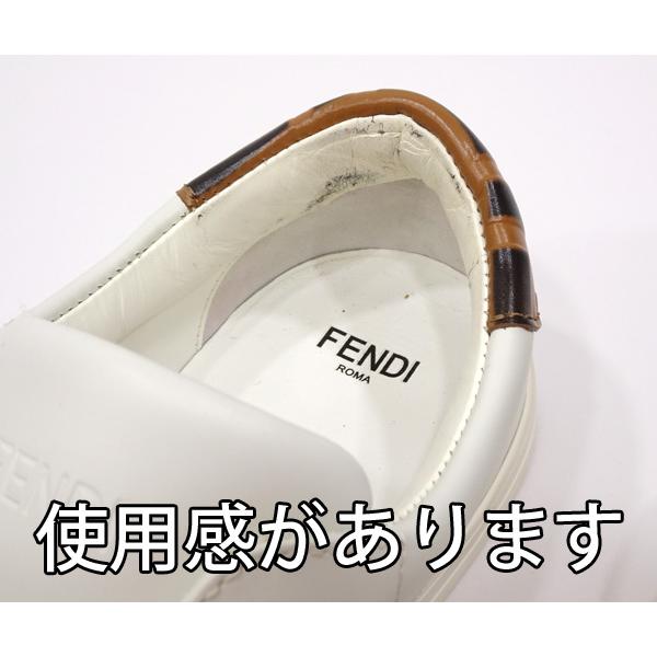 【質コニシ】【Fendi/フェンディ】スニーカー 靴 白 ホワイト ブラウン ズッカ柄 サイズ36 約23cm 中古品【送料無料】k0057b｜konisi782020｜07