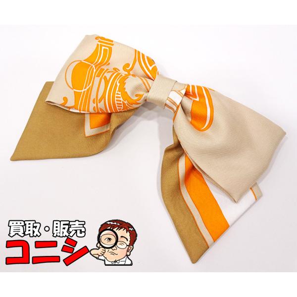 質コニシ】【HERMES/エルメス】バレッタ 髪留め シルク100 