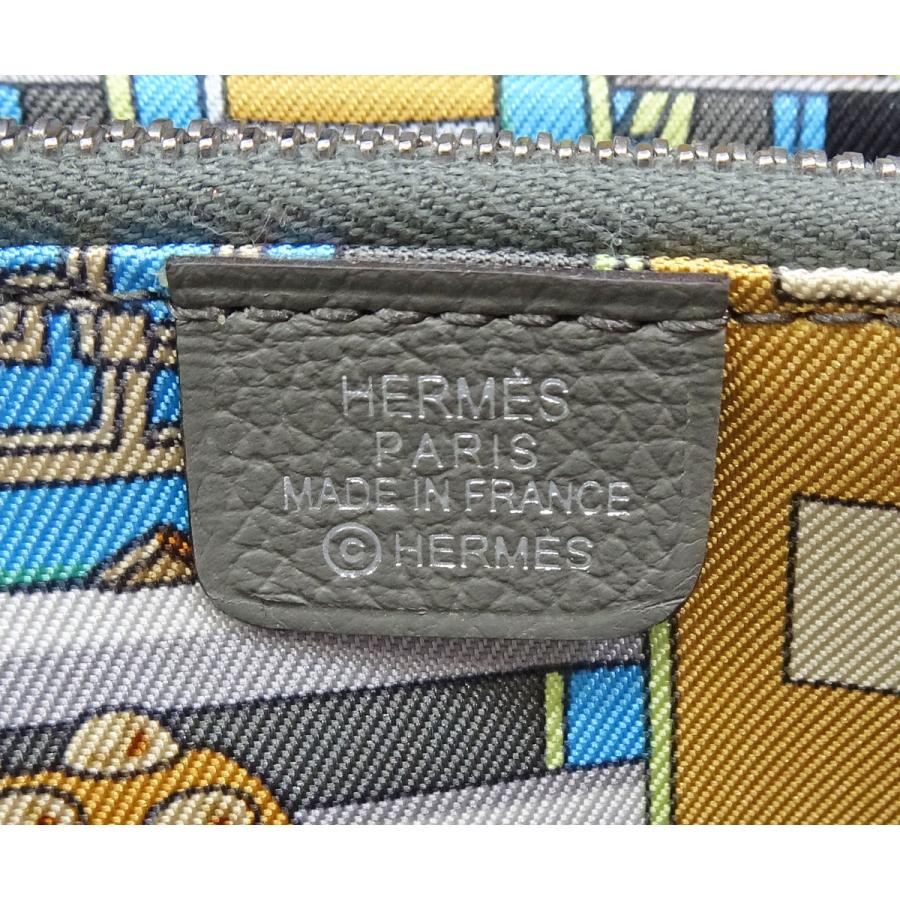 【質コニシ】【HERMES/エルメス】アザップシルクイン コンパクト 財布 B刻印/2023年 グレー系 シルバー金具 箱付き【送料込み】l0901gの画像