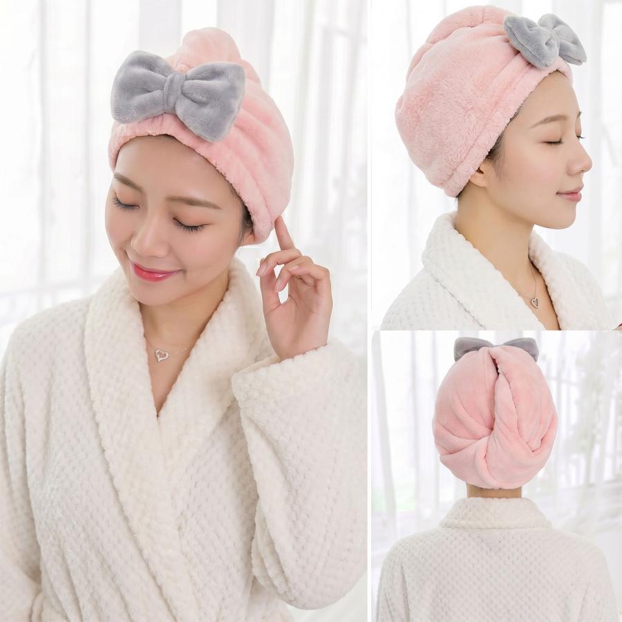 ヘアキャップ タオル 吸水 タオルキャップ ヘアドライタオル 速乾性