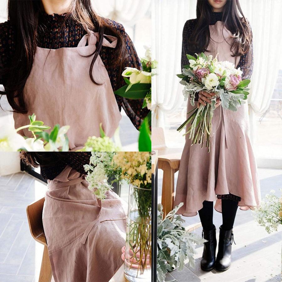 エプロン ワンピース レディース ロング丈 マーメイド カフェ