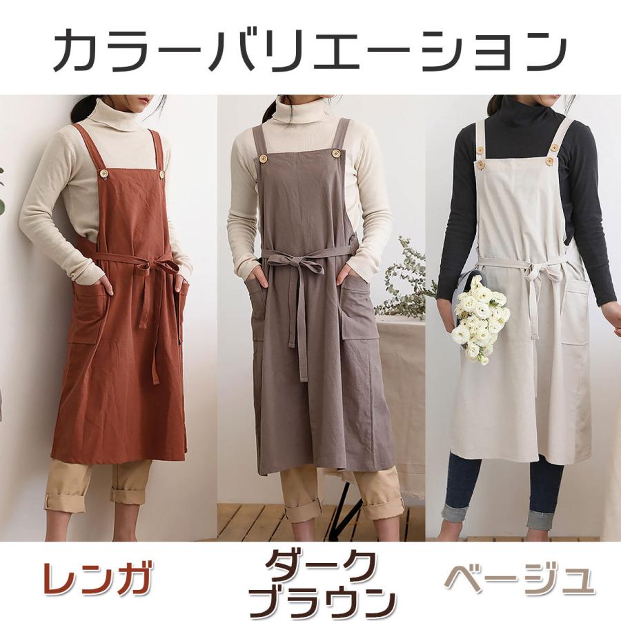 ルミネ立川店限定商品　復刻リネンエプロンワンピース　ダークブラウン ルミネ立川店限定商品 復刻リネンエプロンワンピース ダークブラウン