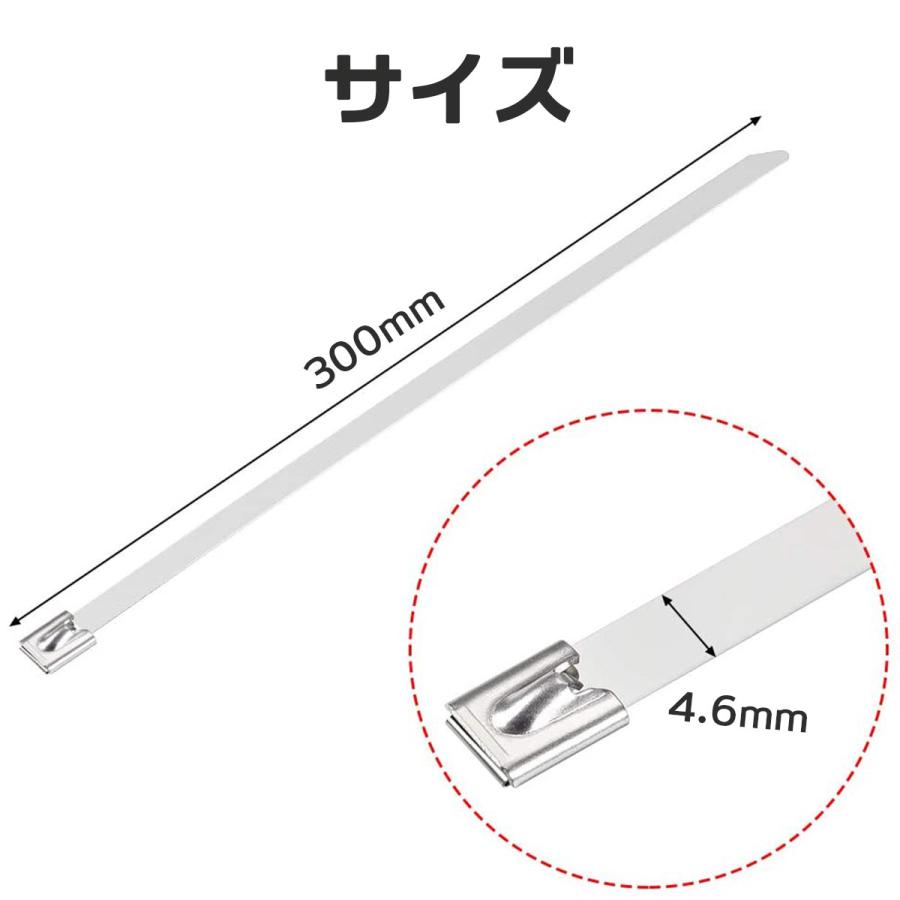 結束バンド ステンレス製 10本入り ステンレスバンド ケーブルタイ