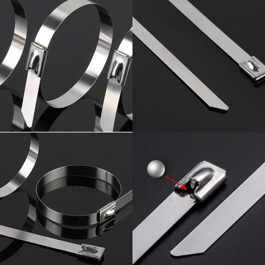 ★GL100 20袋 ガルバロック　インシュロック 結束バンド　タイ　ケーブル 結束バンド ステンレス製 100本入り ステンレスバンド ケーブル