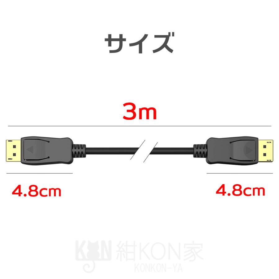 DisplayPort ケーブル DPケーブル ディスプレイポート ディスプレイ