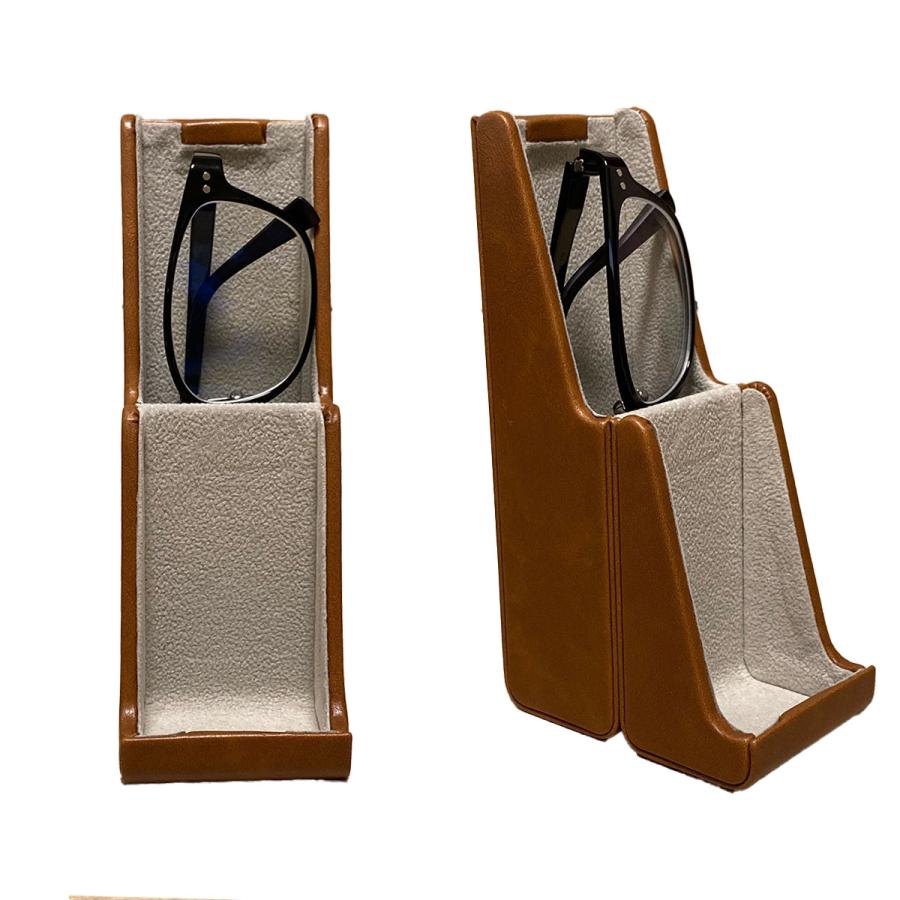 メガネケース 縦型 眼鏡ケース メガネスタンド 2way サングラス PU