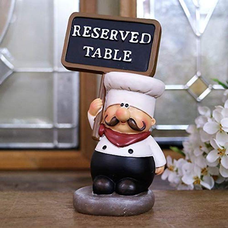 人気定番の 置物 樹脂製 TABLE RESERVED シェフ 可愛いコックさん 看板 メニューボード オブジェ オブジェ、置き物
