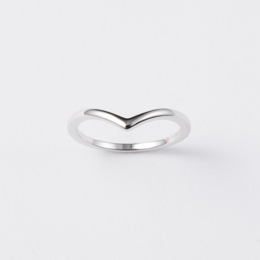リング レディース シンプル 指輪 重ね付け シルバー 14金 k14 s925 v  