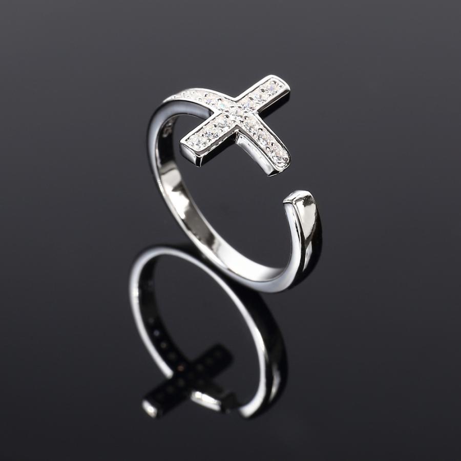 スワロフスキー クロスデザイン リング SWAROVSKI（スワロフスキー） リング レディース メンズ ペア 重ね付け