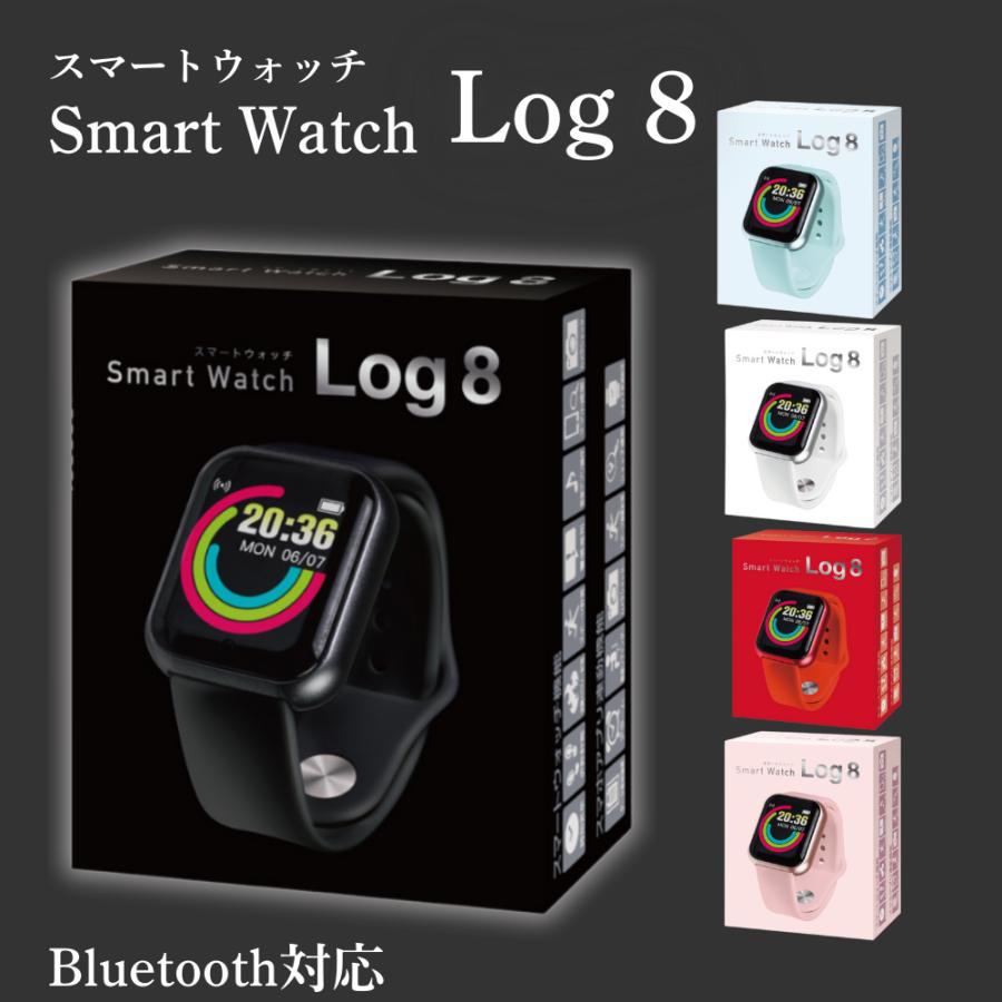 スマートウォッチ 腕時計 タッチスクリーン Bluetooth LOG8 液晶 